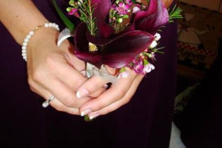Purple Mini Cala Bridesmaid Bouquet