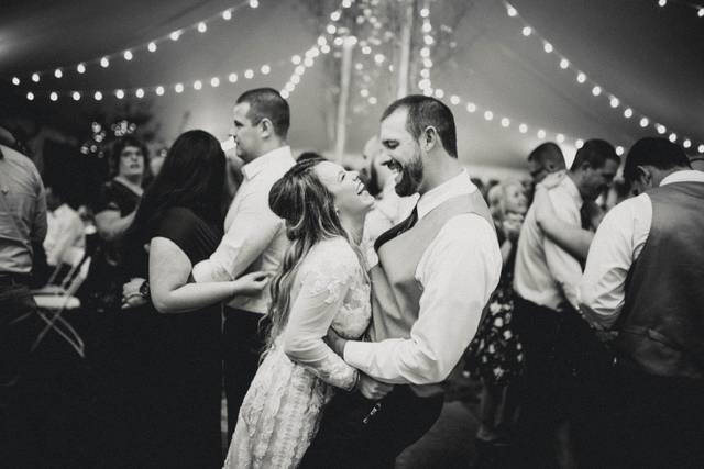 Couple laughing wildly