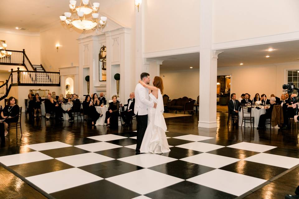 Checkered dance floor