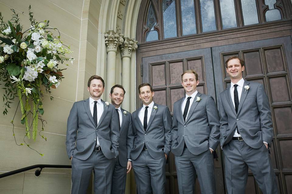 Groomsmen at the Cathedral