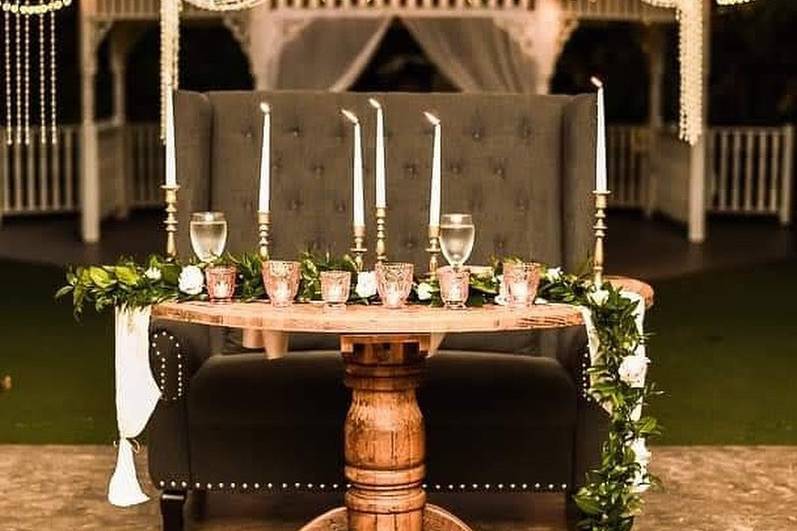 Farmhouse Table and Bead Decor