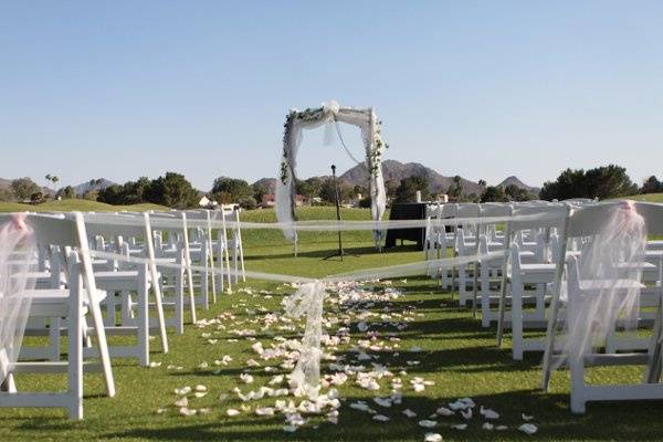Wedding ceremony area