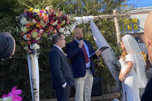 Autumn outdoor wedding.