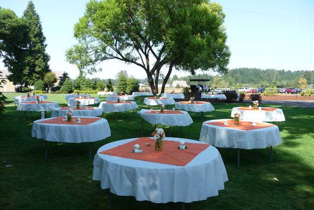 Wedding reception setup