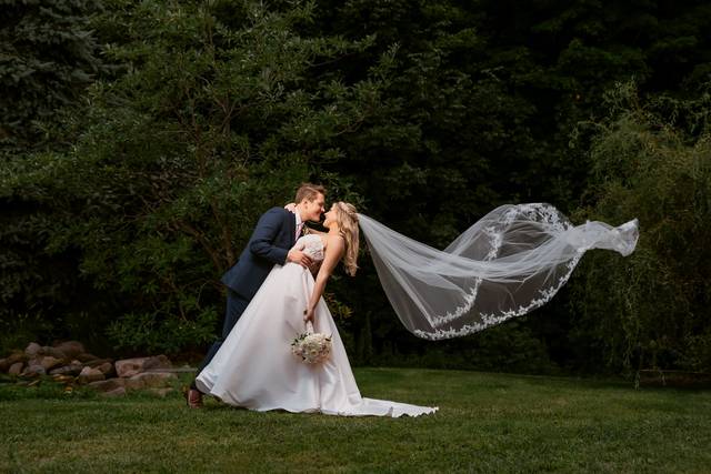 Veil blowing in the wind