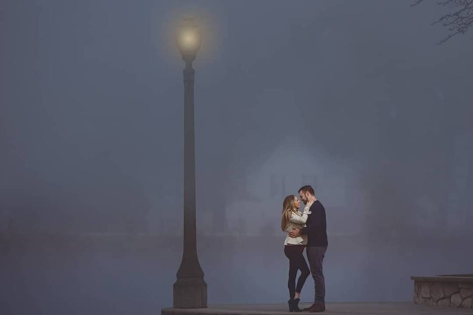 A foggy morning engagement