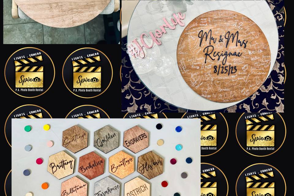 Custom wood guestbook