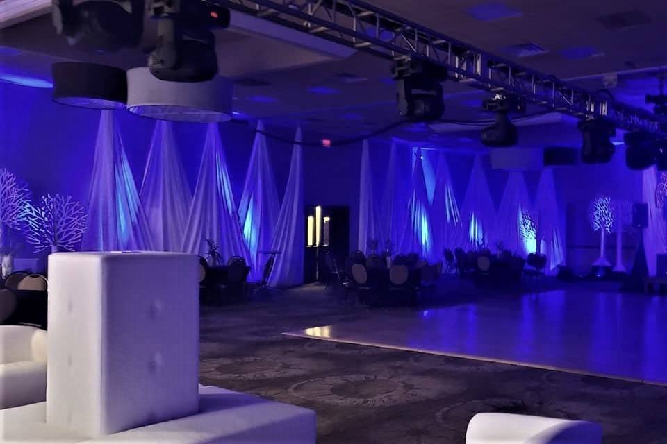 Event hall with dance floor
