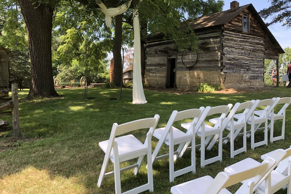 Wedding ceremony setup