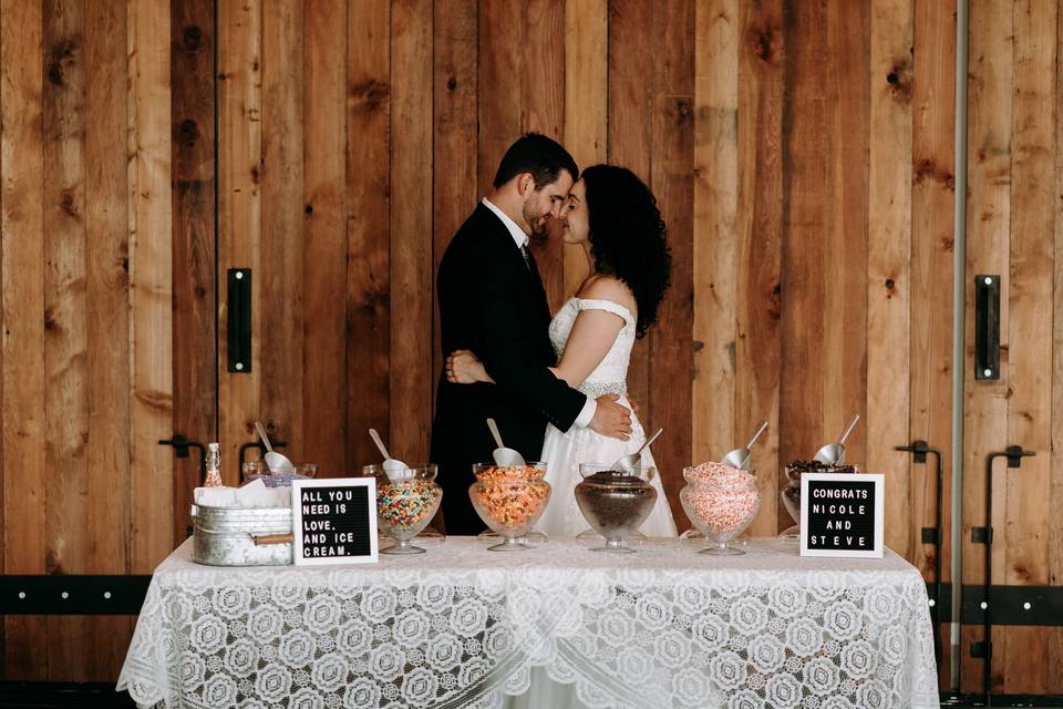 Sundae Bar set up.