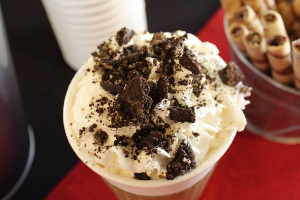 Oreo crumbles.