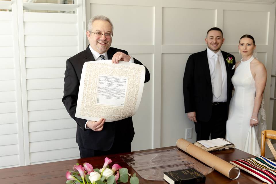 Claire and Andrew ketubah