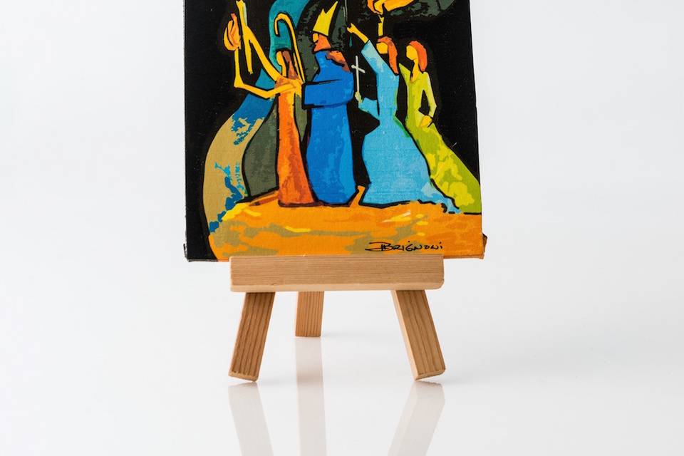 La Rogativa - This is a digital art design by a Puerto Rican artist. La Rogativa was built in 1971, features a modern sculpture depicting a procession of religious women commemorates an event that took place on the site in 1797. Perfect for table sitting plan. Size: 4