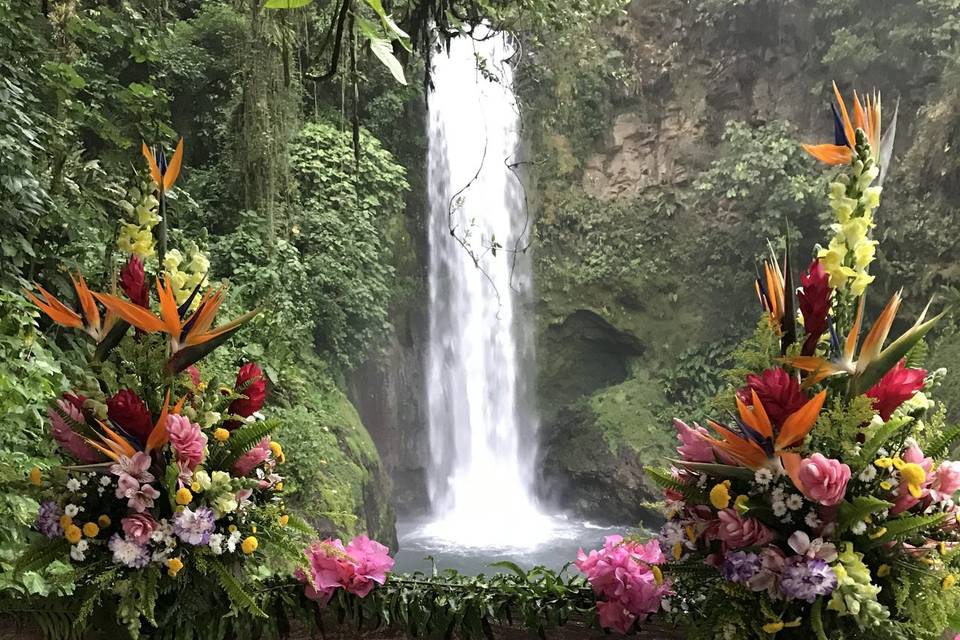 Waterfall wedding