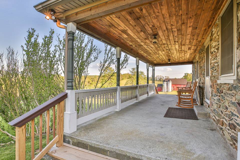 Stone House Back Porch