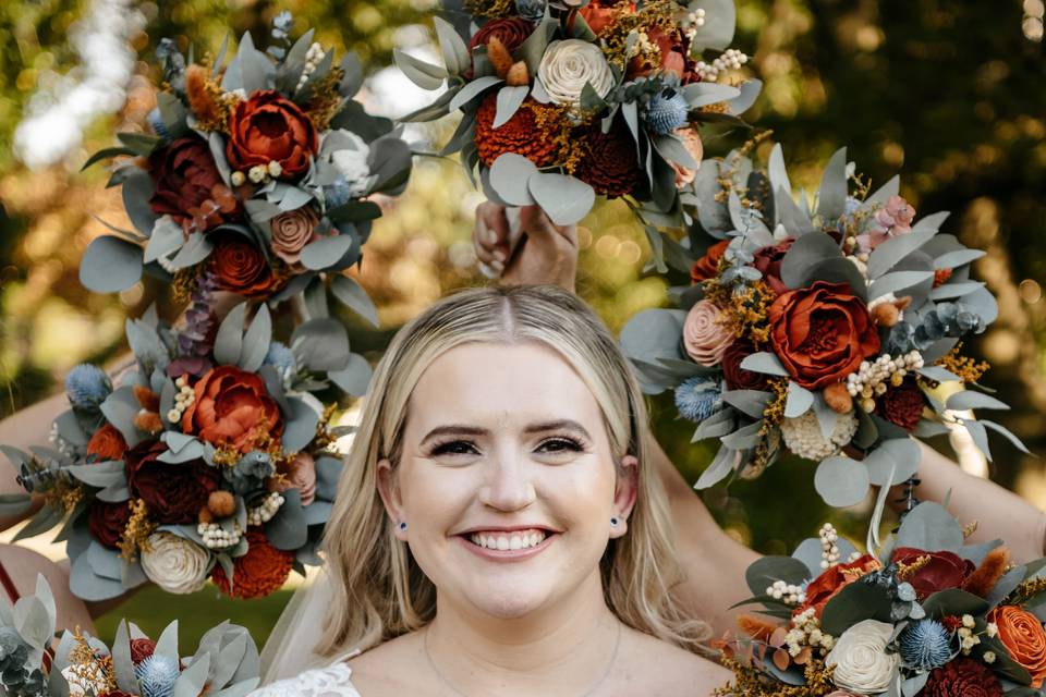Bride in flowers