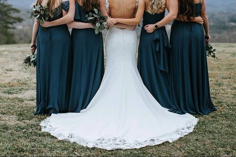 Unique Navy Blue Tulle Bridal Veil - June Bridals