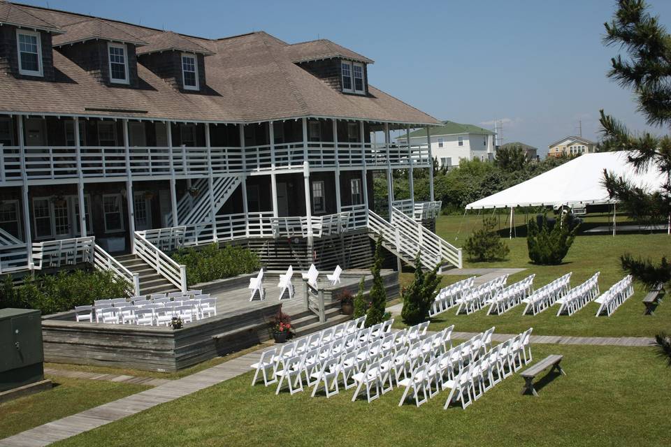 Wedding ceremony setup