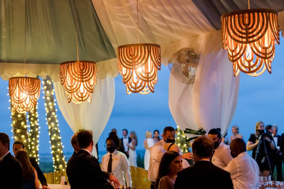 Wedding bar in tent