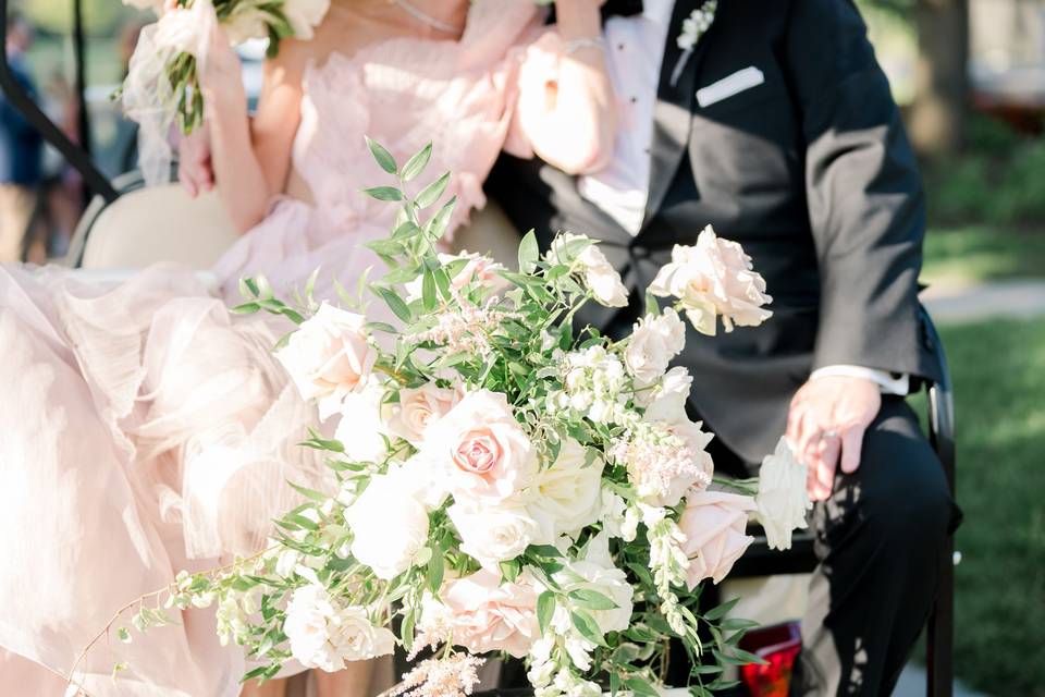 Just married golf cart