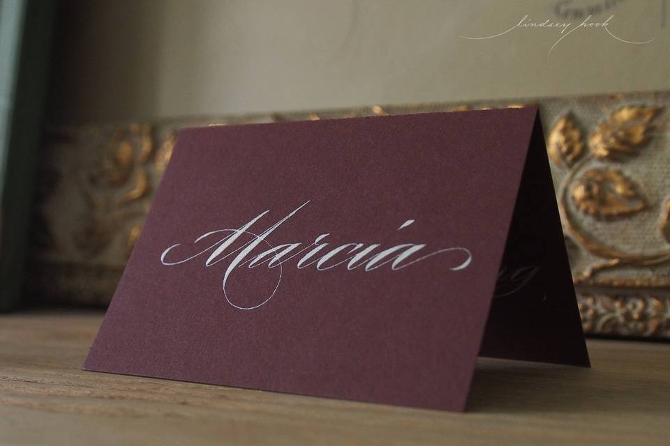 Shaded Ornamental Place Cards