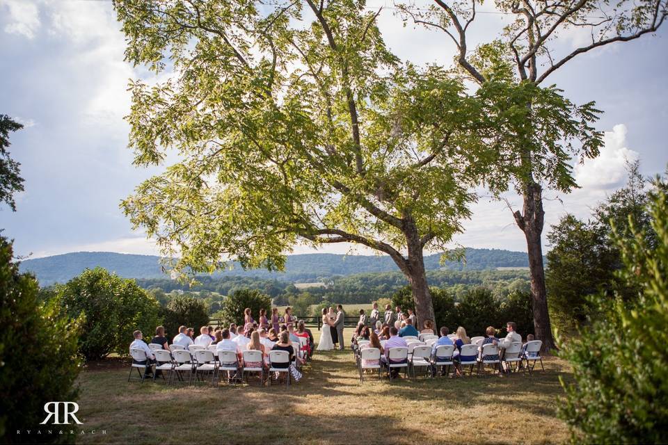 Outdoor wedding event