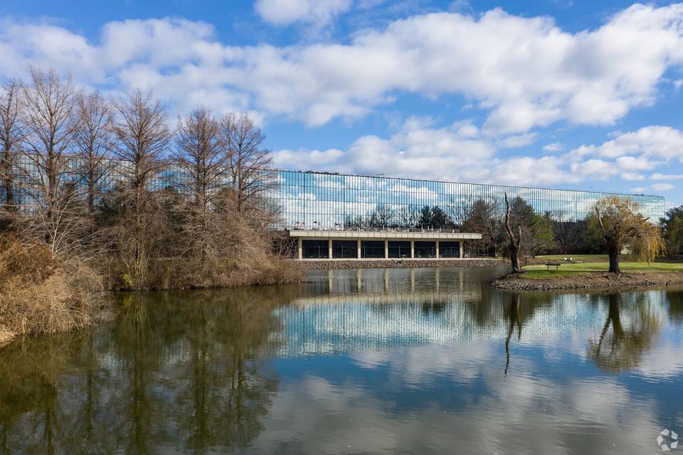 View of building from Zen Lake