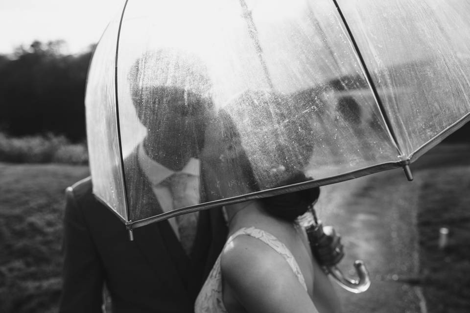 Rainy day wedding