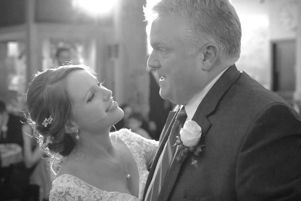 Bride and father