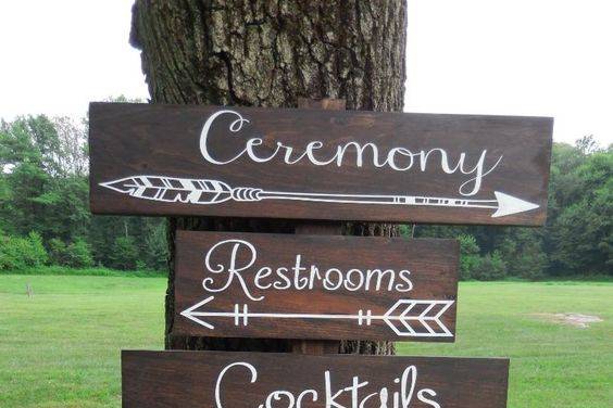 Backyard Wedding Signs