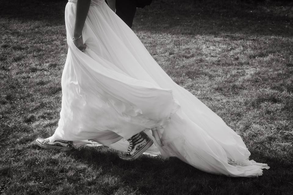 Bridal gowns and Vans