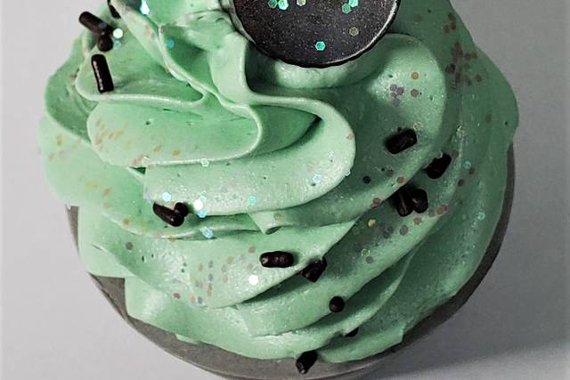 Chocolate Mint soap cupcake