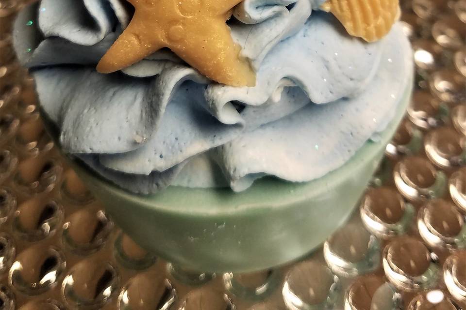 Sea life soap cupcake