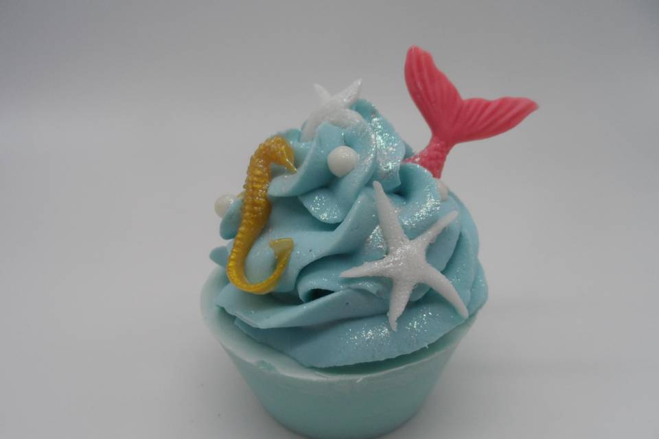 Sea Life cupcake soap