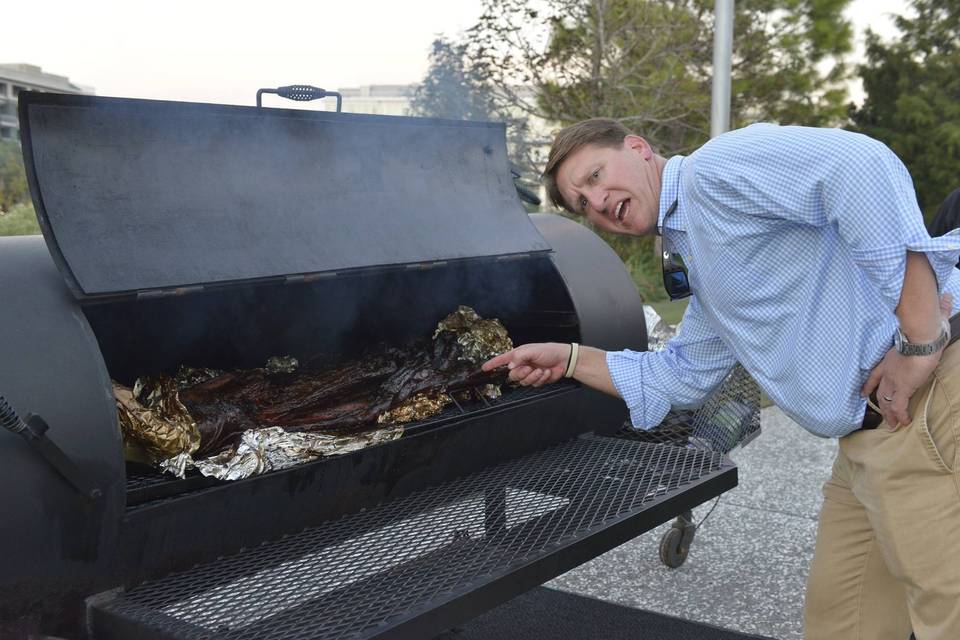 BBQ party for Golden Bear Realty and Jack Nicklaus