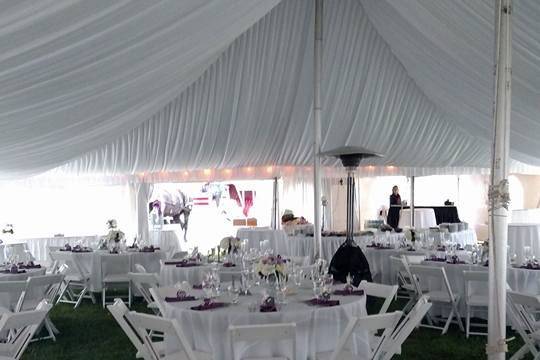 Reception tent