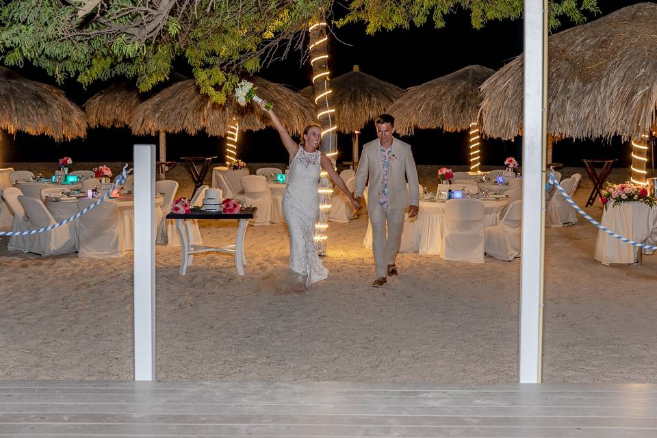 Ceremony on the beach view