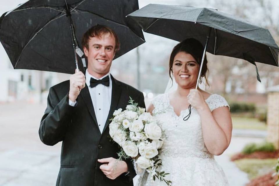 Bride + her groom