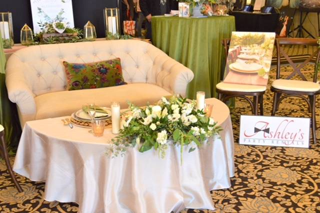 Sweetheart table and couch
