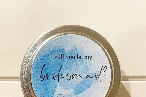 Will you be my bridesmaid tins