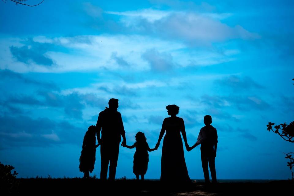 Silhouette at Waimanalo Bay