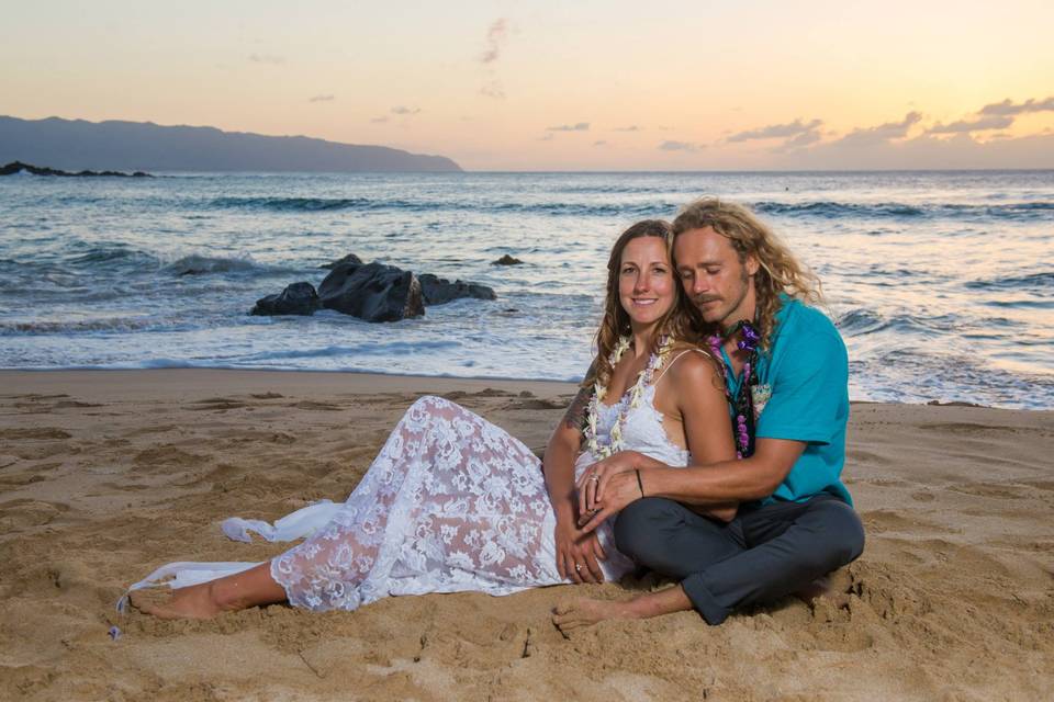 North Shore Wedding at Sunset