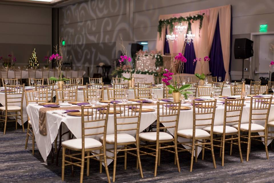 Wedding banquet setting