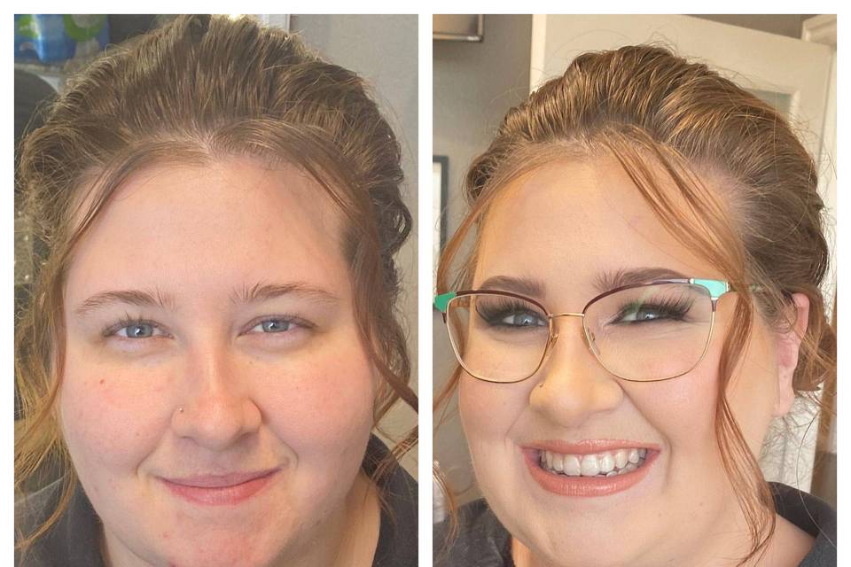 Bride before and after