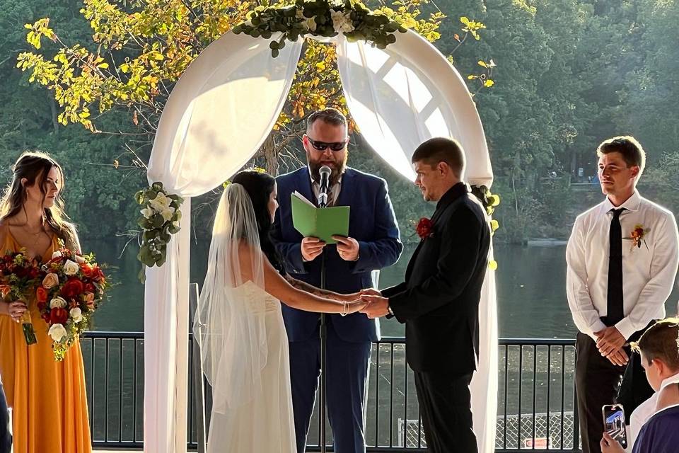 Ceremony near the lighthouse!