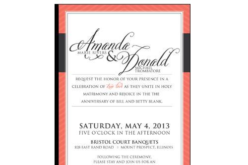 A slight twist on the classic wedding invitation  www.kellyreif.com