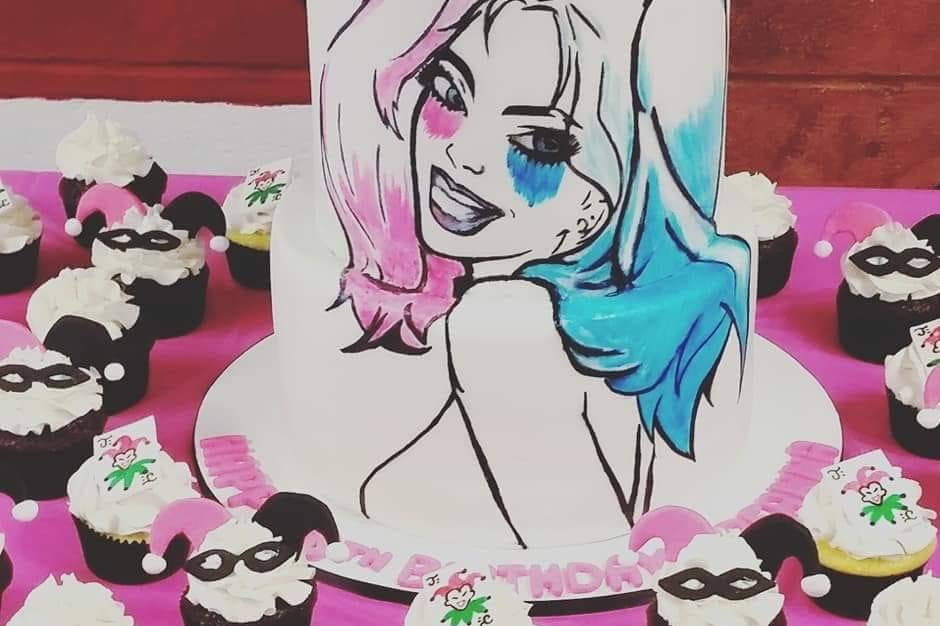 Hand painted Harley Quinn