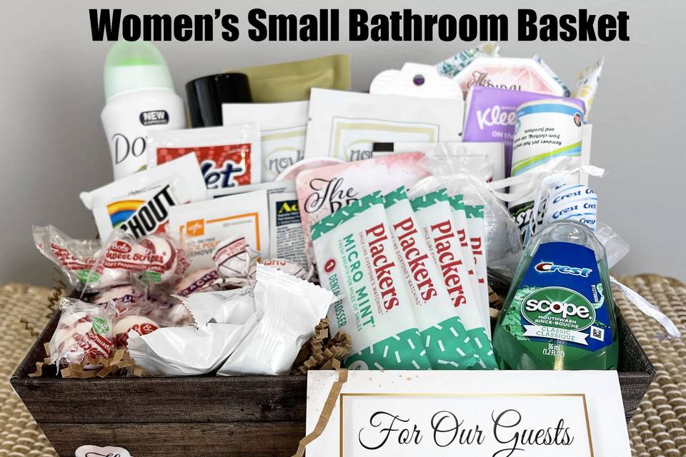 Women's small bathroom basket