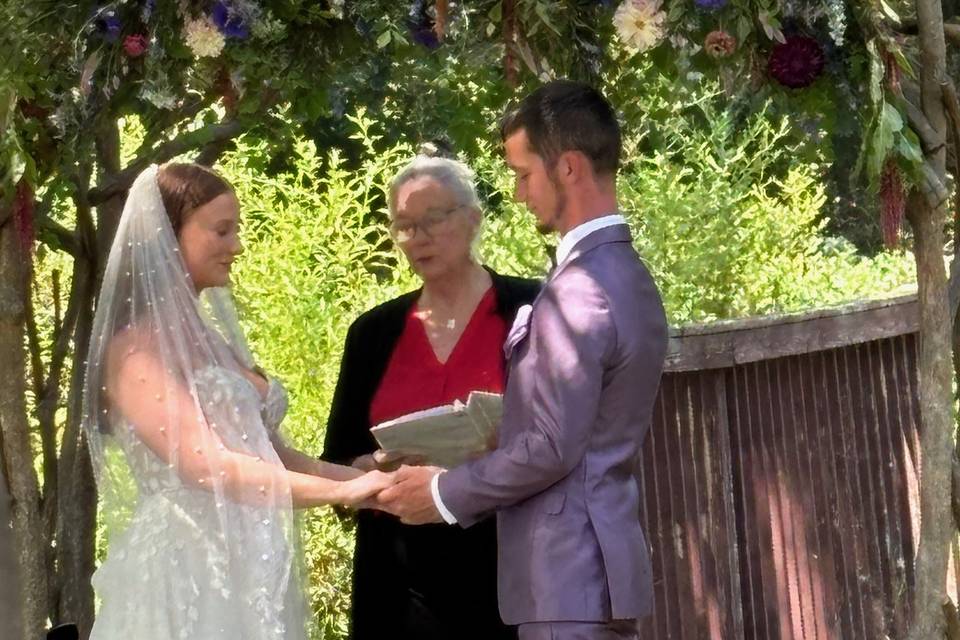 Summer wedding in Swannanoa NC