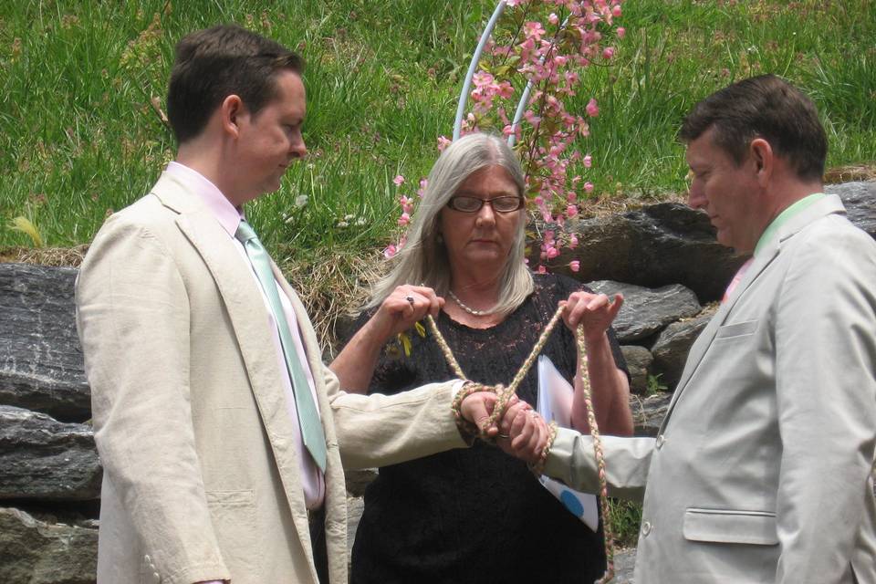 Handfasting in Old Forte, NC